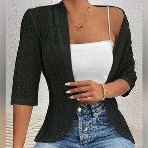 Elegant Black Women's Cardigan